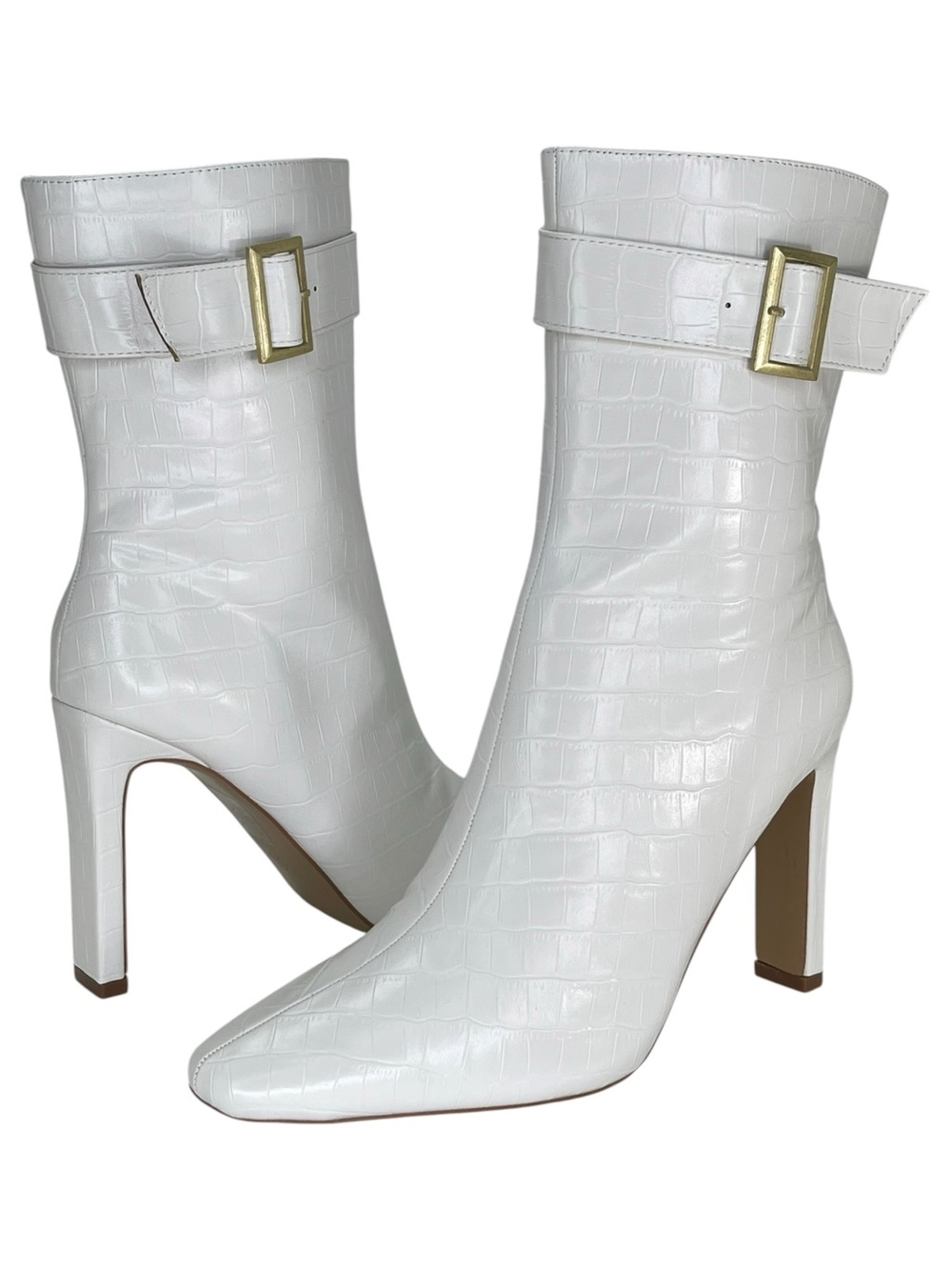 Journee Collection Elaine Faux Leather Heeled Womens Ankle Boots Size 9.5M - Picture 1 of 11